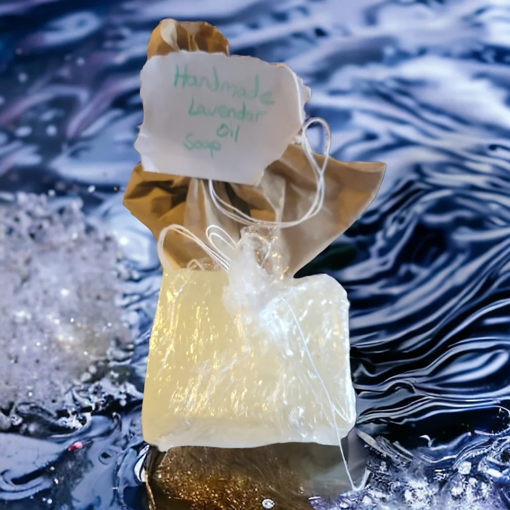 4 Handcrafted Anna's Creations Lavender Honey Glycerin Bar Soap Cruelty/Lye Free